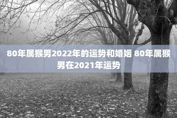 80年属猴男2022年的运势和婚姻 80年属猴男在2021年运势