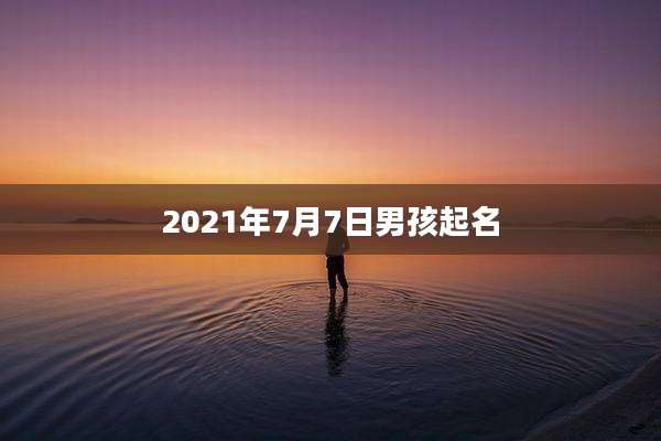 2021年7月7日男孩起名