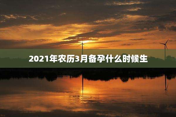 2021年农历3月备孕什么时候生