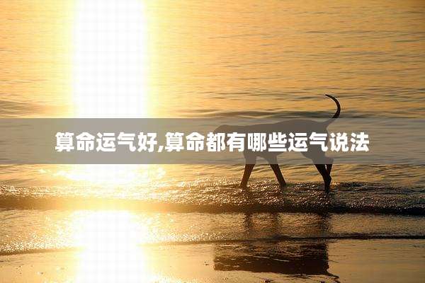 算命运气好,算命都有哪些运气说法