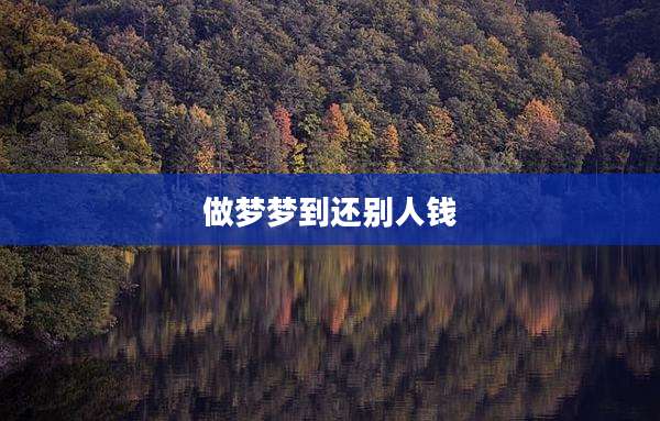 做梦梦到还别人钱