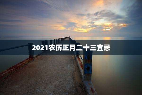 2021农历正月二十三宜忌