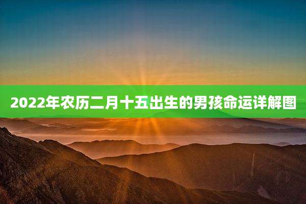 2022年农历二月十五出生的男孩命运详解图