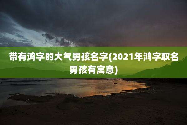 带有鸿字的大气男孩名字(2021年鸿字取名男孩有寓意)