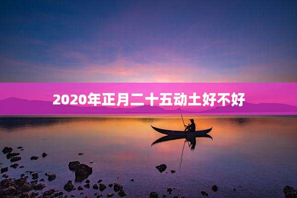 2020年正月二十五动土好不好