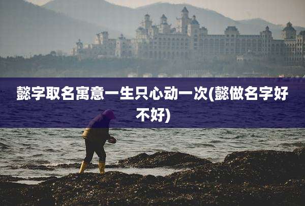 懿字取名寓意一生只心动一次(懿做名字好不好)