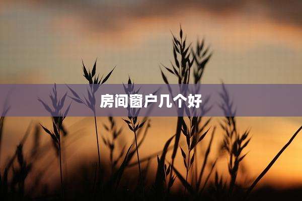 房间窗户几个好