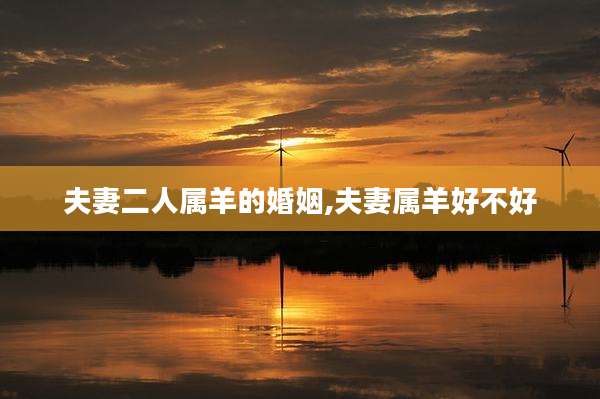 夫妻二人属羊的婚姻,夫妻属羊好不好