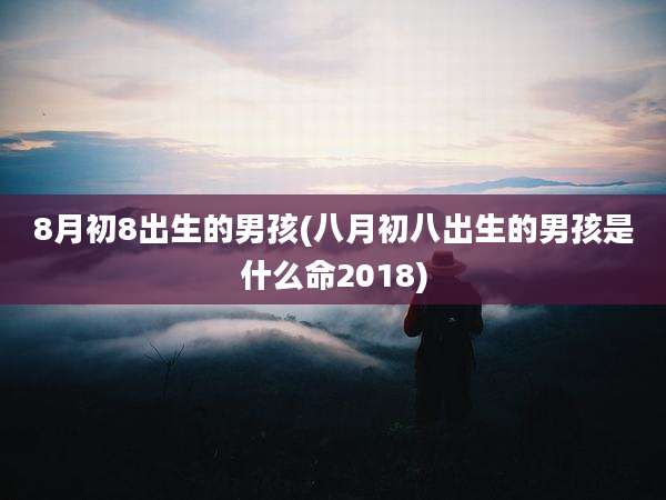 8月初8出生的男孩(八月初八出生的男孩是什么命2018)