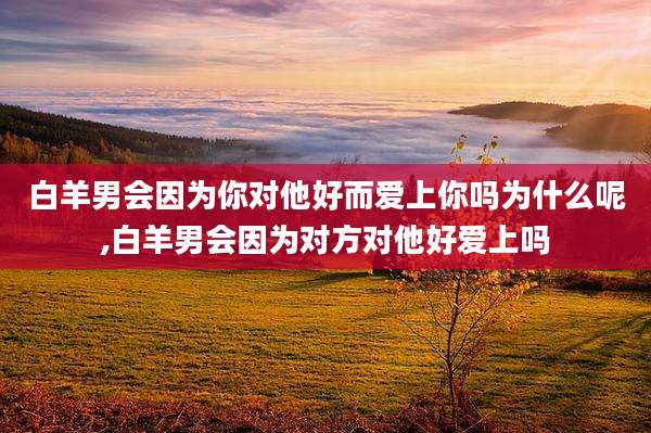 白羊男会因为你对他好而爱上你吗为什么呢,白羊男会因为对方对他好爱上吗