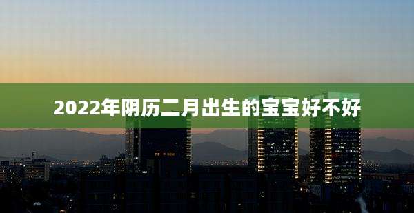 2022年阴历二月出生的宝宝好不好
