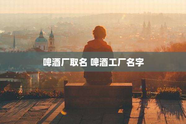 啤酒厂取名 啤酒工厂名字