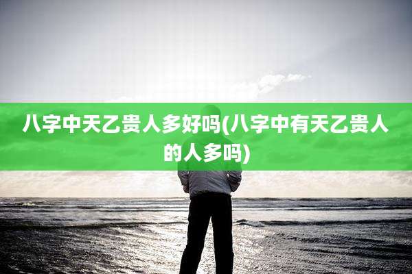 八字中天乙贵人多好吗(八字中有天乙贵人的人多吗)