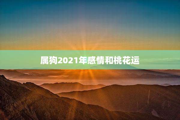 属狗2021年感情和桃花运