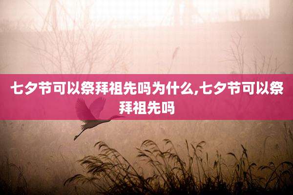 七夕节可以祭拜祖先吗为什么,七夕节可以祭拜祖先吗