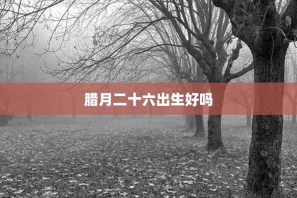 腊月二十六出生好吗