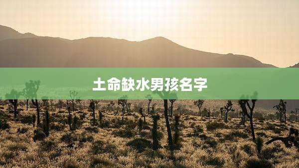 土命缺水男孩名字
