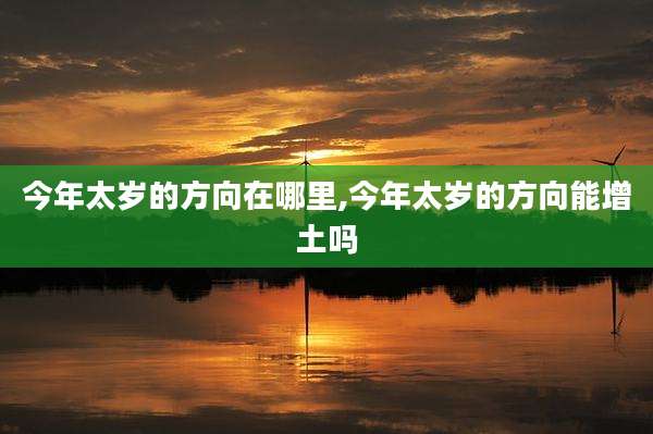 今年太岁的方向在哪里,今年太岁的方向能增土吗