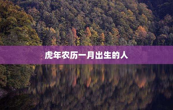虎年农历一月出生的人