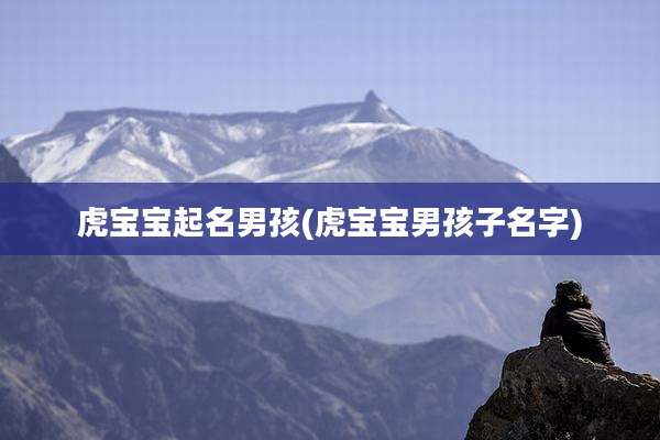 虎宝宝起名男孩(虎宝宝男孩子名字)