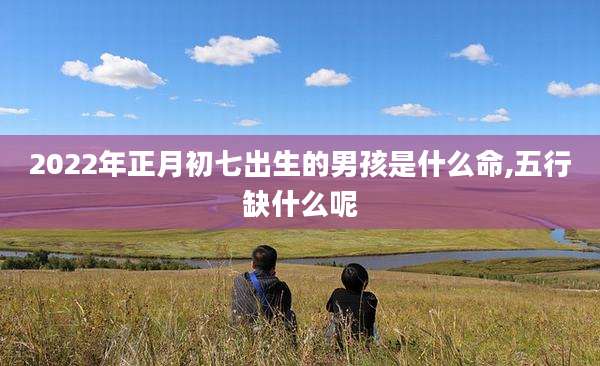 2022年正月初七出生的男孩是什么命,五行缺什么呢