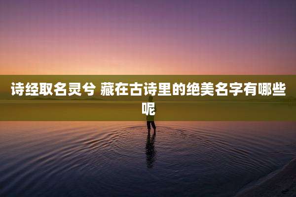 诗经取名灵兮 藏在古诗里的绝美名字有哪些呢