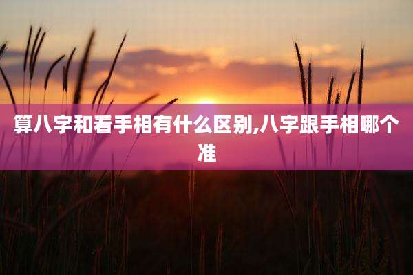 算八字和看手相有什么区别,八字跟手相哪个准