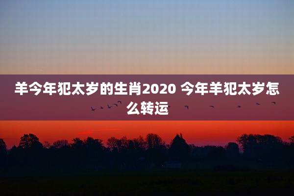 羊今年犯太岁的生肖2020 今年羊犯太岁怎么转运