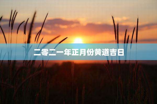 二零二一年正月份黄道吉日