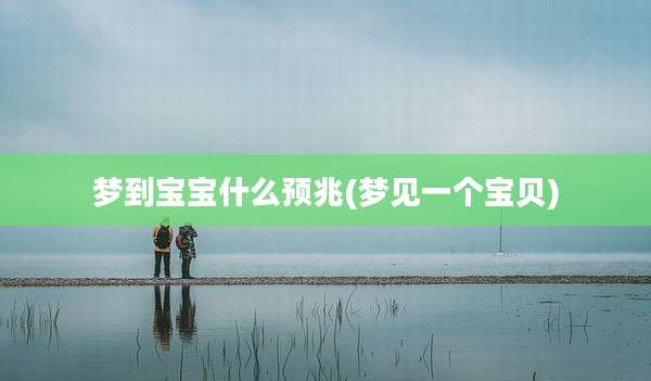 梦到宝宝什么预兆(梦见一个宝贝)