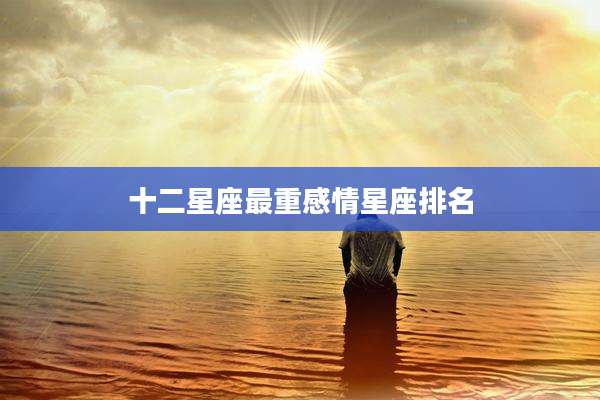 十二星座最重感情星座排名