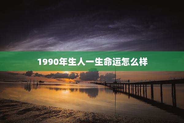 1990年生人一生命运怎么样