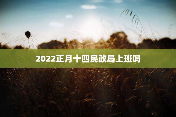 2022正月十四民政局上班吗