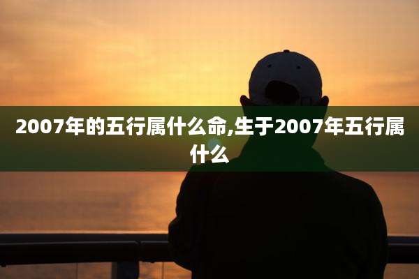 2007年的五行属什么命,生于2007年五行属什么
