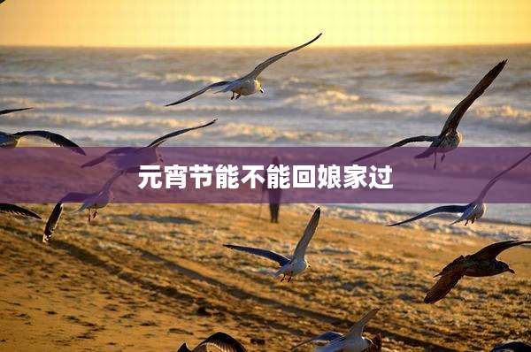 元宵节能不能回娘家过