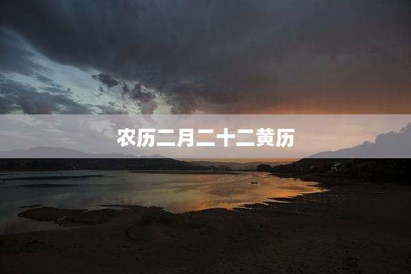 农历二月二十二黄历