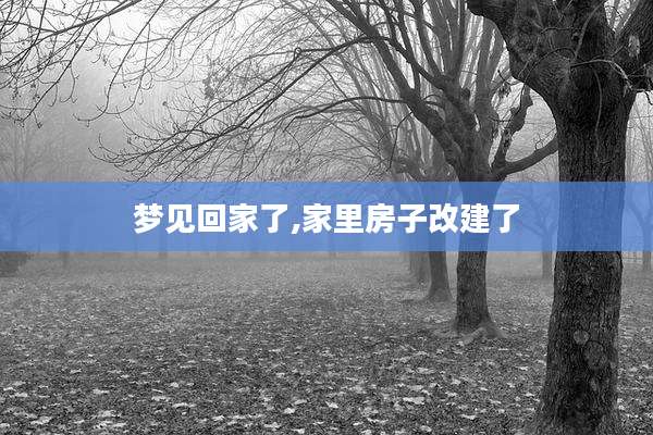梦见回家了,家里房子改建了