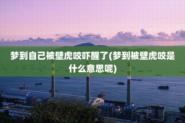 梦到自己被壁虎咬吓醒了(梦到被壁虎咬是什么意思呢)