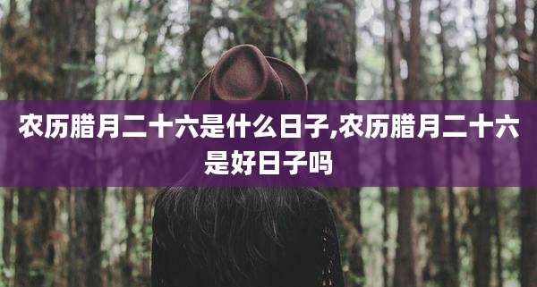 农历腊月二十六是什么日子,农历腊月二十六是好日子吗