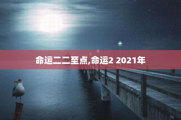 命运二二至点,命运2 2021年