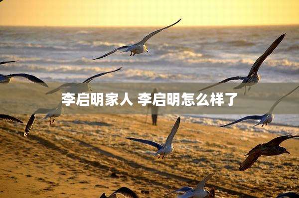 李启明家人 李启明怎么样了