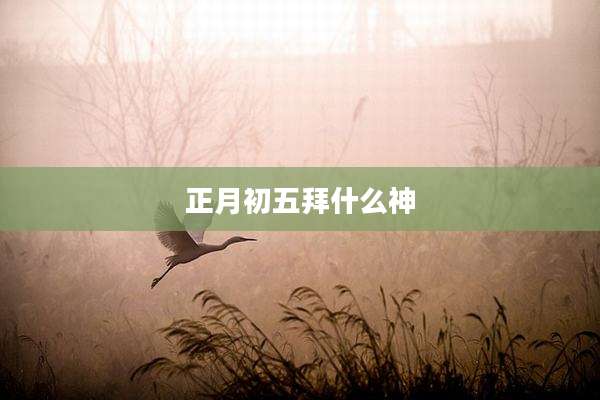 正月初五拜什么神