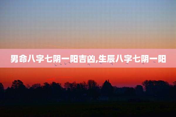 男命八字七阴一阳吉凶,生辰八字七阴一阳