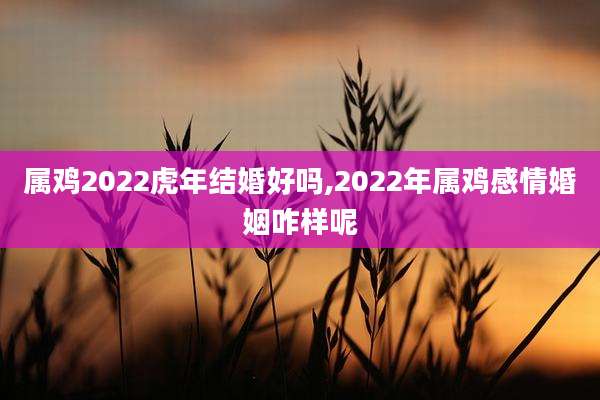 属鸡2022虎年结婚好吗,2022年属鸡感情婚姻咋样呢