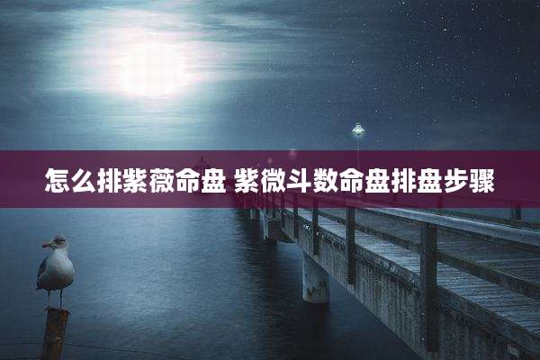 怎么排紫薇命盘 紫微斗数命盘排盘步骤