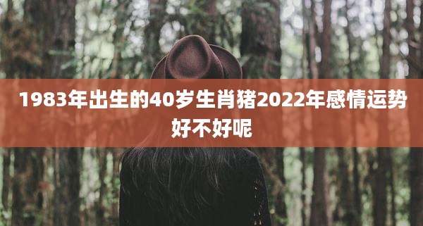 1983年出生的40岁生肖猪2022年感情运势好不好呢
