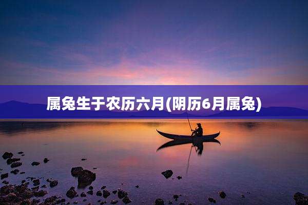 属兔生于农历六月(阴历6月属兔)