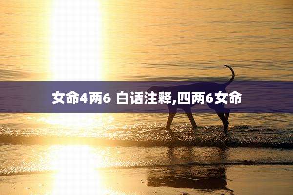 女命4两6 白话注释,四两6女命