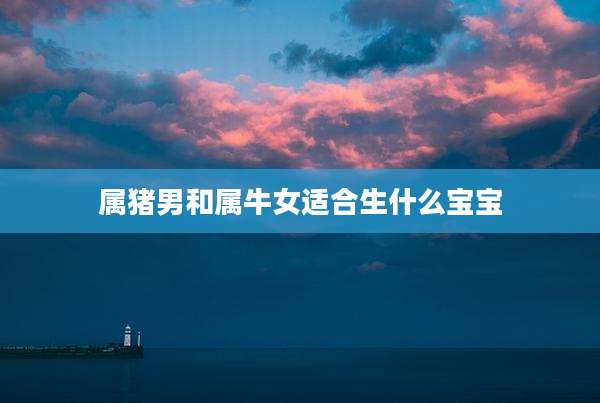 属猪男和属牛女适合生什么宝宝