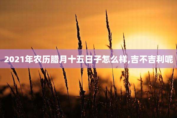 2021年农历腊月十五日子怎么样,吉不吉利呢